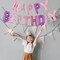 Purple & Pink Mylar Foil Birthday Banner – 16-Inch Happy Birthday Letter Balloons for Party Decorations (Purple and Pink) 2 x 0.5 x 4 inches